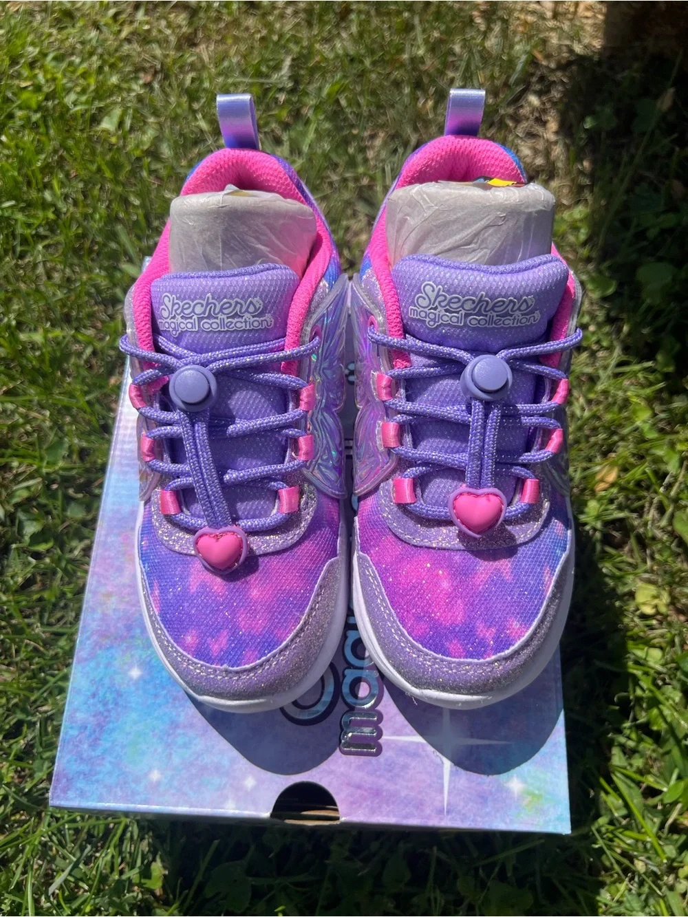 Skechers Kids' Purple & Pink Butterfly Light-Up Sneakers